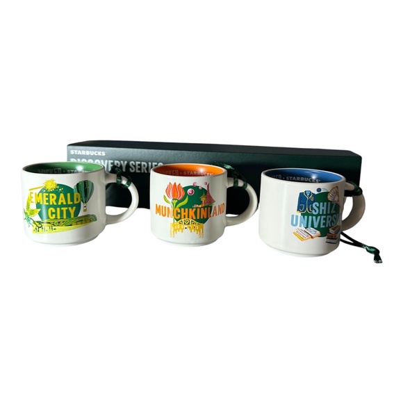 2024 Universal Studios Starbucks Discovery Series Set of 3 Wicked Ornament Mug - Picture 2 of 3